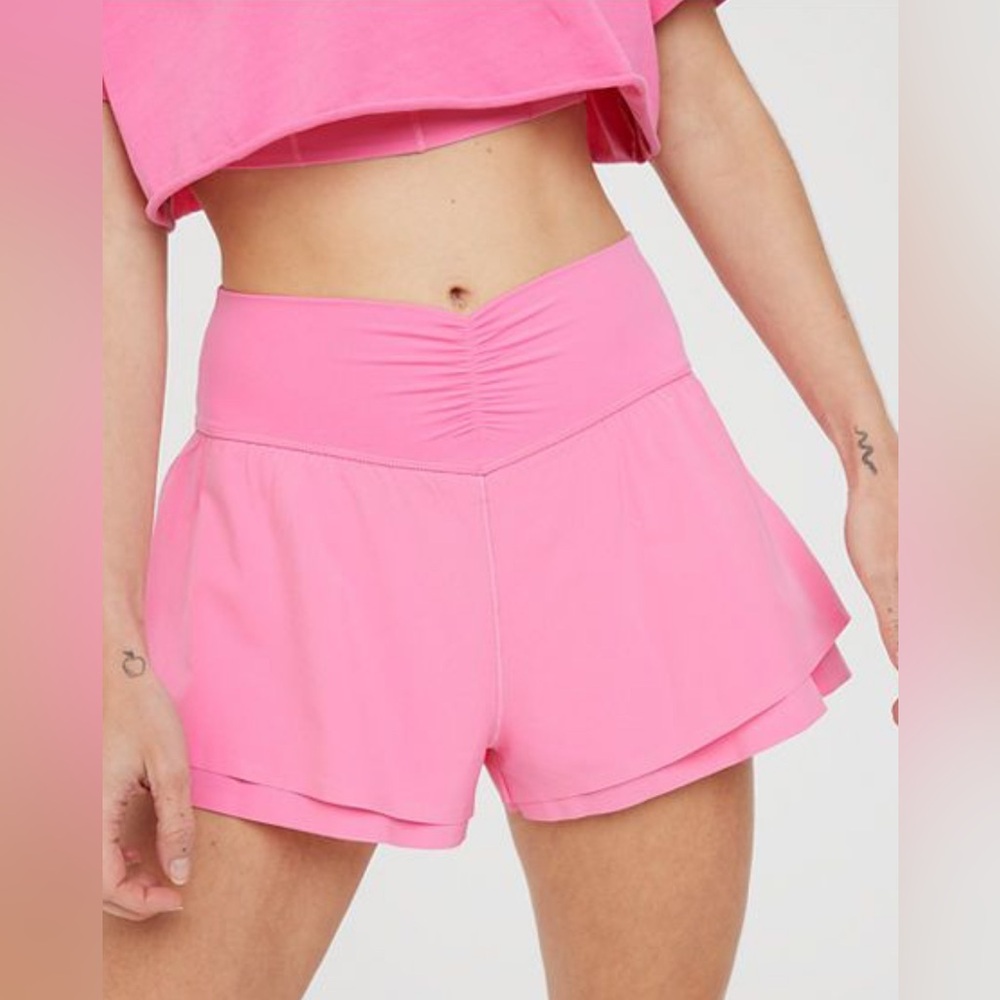 (S) Offline by Aerie Ruched Flowy Shorts